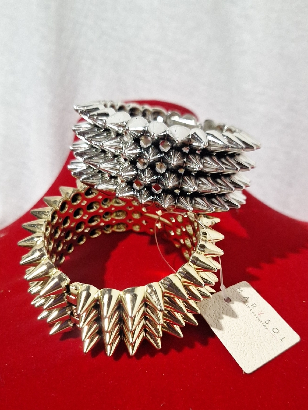 Spiked Metallic Statement Bracelets - Gold & Silver